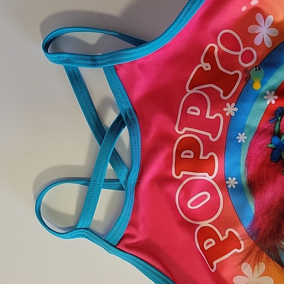 DreamWorks Trolls Poppy One Piece Girls Bathing Suit Size 4/5 - Picture 4 of 10